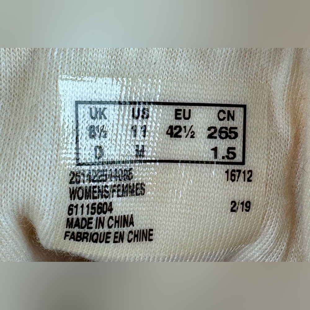 Cloudsteppers By Clarks Women’s Glow Lace Up Beige Canvas Comfort Shoes Sz 11 - Picture 11 of 12